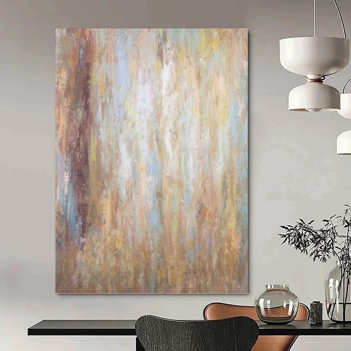 Abstract_Textured_Canvas_Painting_Softly_Artwork_N09UM wall art